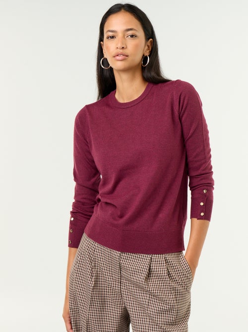 Maglione girocollo in maglia fine - Kiabi Maglione girocollo in maglia fine - Kiabi