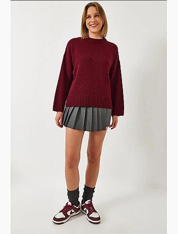 Maglione girocollo in maglia lucci