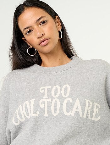 Maglione girocollo in maglia morbida con scritta