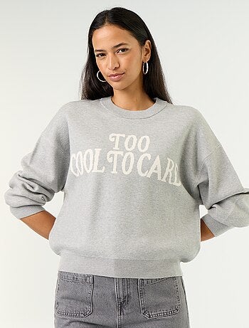Maglione girocollo in maglia morbida con scritta