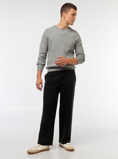 Maglione girocollo mini treccia tinta unita - Kiabi