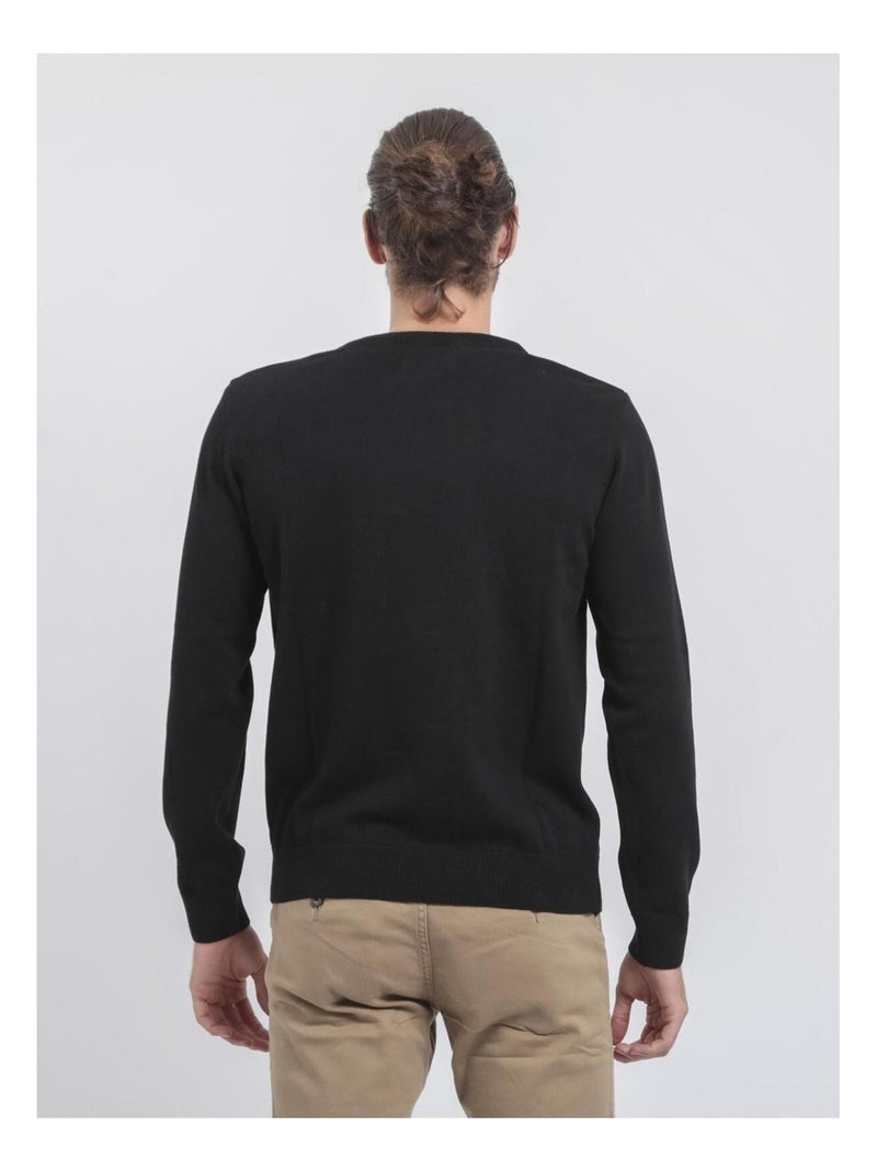 Maglione girocollo puro cotone LADARKO Nero - Kiabi