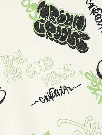 Maglione girocollo stampato in cotone