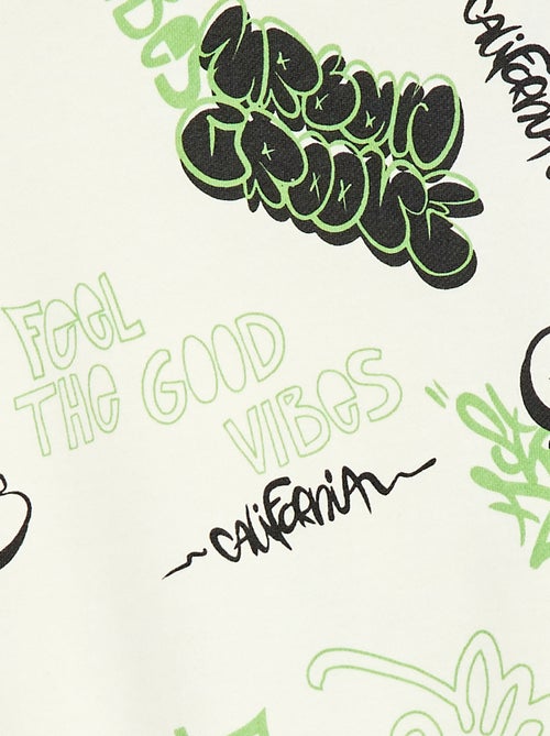 Maglione girocollo stampato in cotone - Kiabi