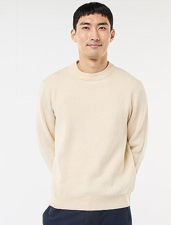 Maglione girocollo tinta unita