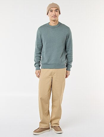 Maglione girocollo tinta unita