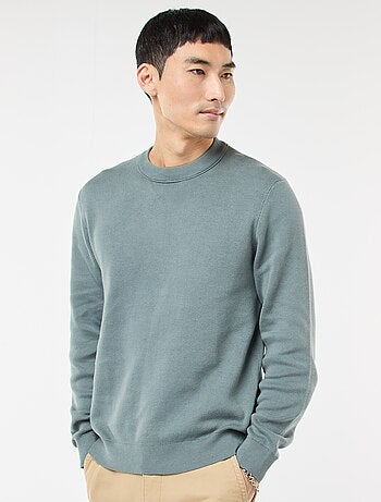 Maglione girocollo tinta unita