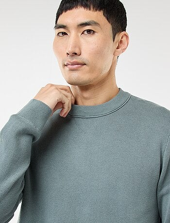 Maglione girocollo tinta unita