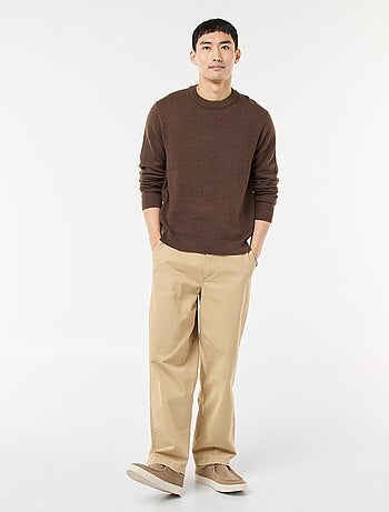 Maglione girocollo tinta unita