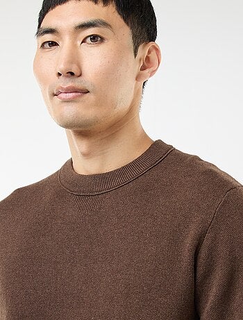 Maglione girocollo tinta unita