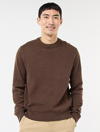 Maglione girocollo tinta unita