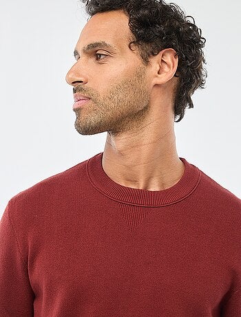 Maglione girocollo tinta unita