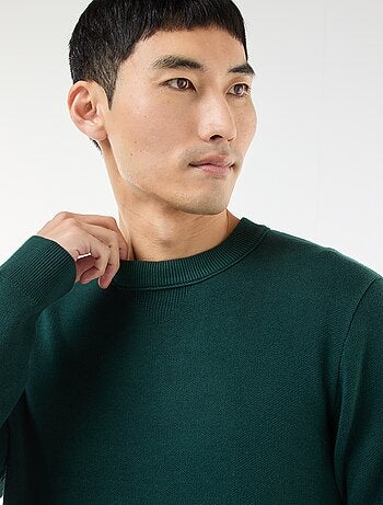 Maglione girocollo tinta unita