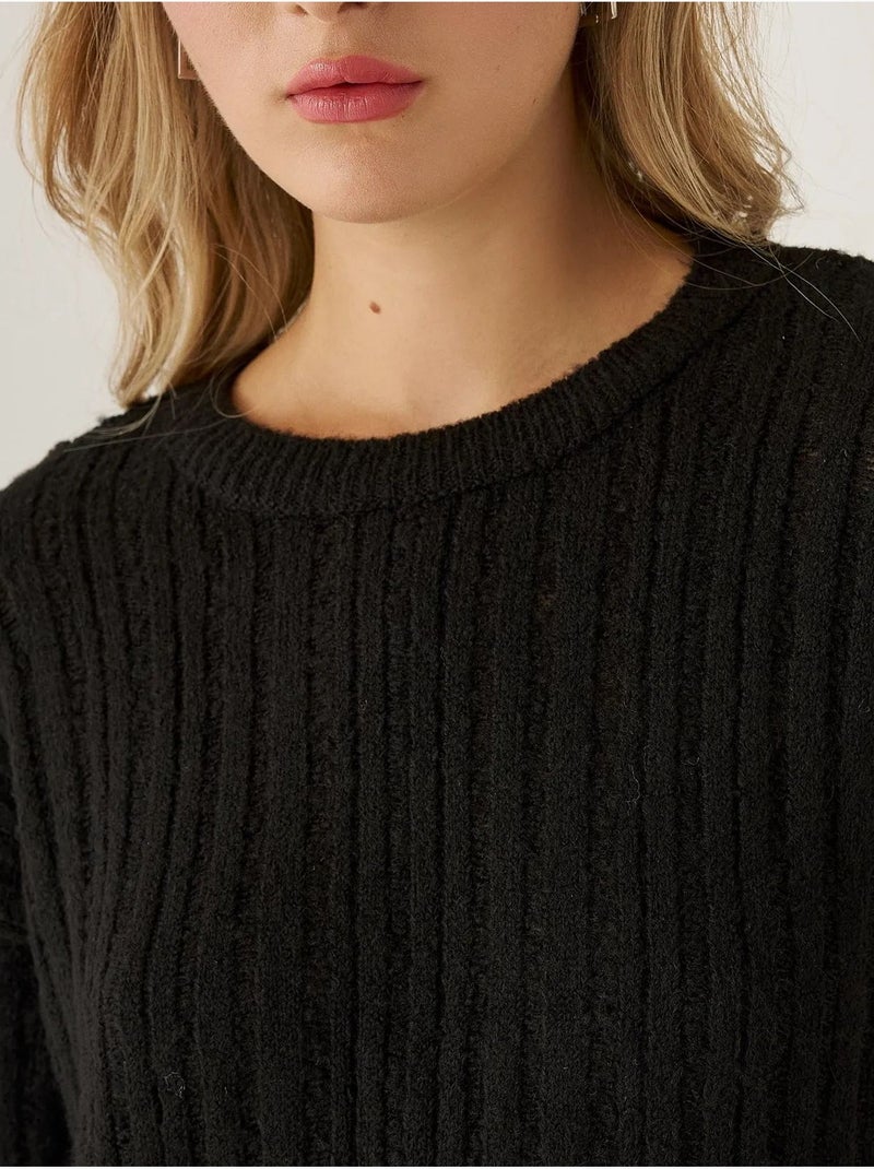 Maglione girocollo vestibilità rilassata Nero - Kiabi