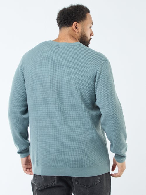 Maglione goffrato in maglia stretch - Kiabi