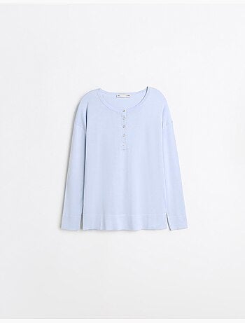 Maglione henley con scollo, mo fashion
