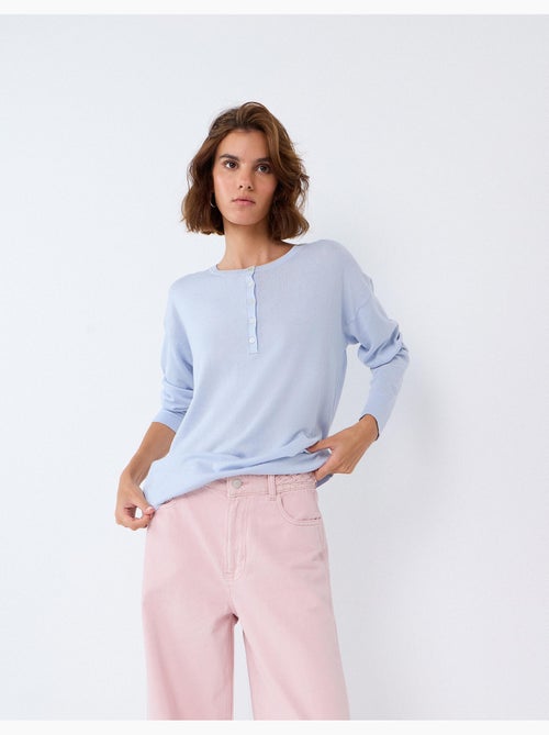Maglione henley con scollo, mo fashion - Kiabi Maglione henley con scollo, mo fashion - Kiabi