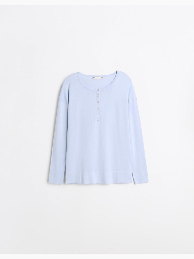 Maglione henley con scollo, mo fashion Blu - Kiabi