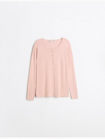 Maglione henley con scollo, mo fashion