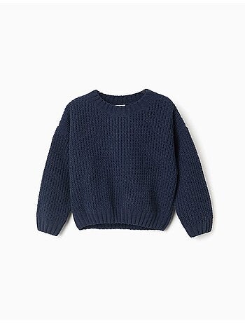 Maglione in chenille con spalle scese