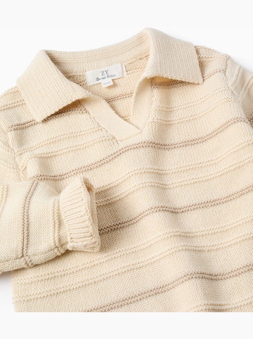 Maglione in cotone con collo polo - Kiabi