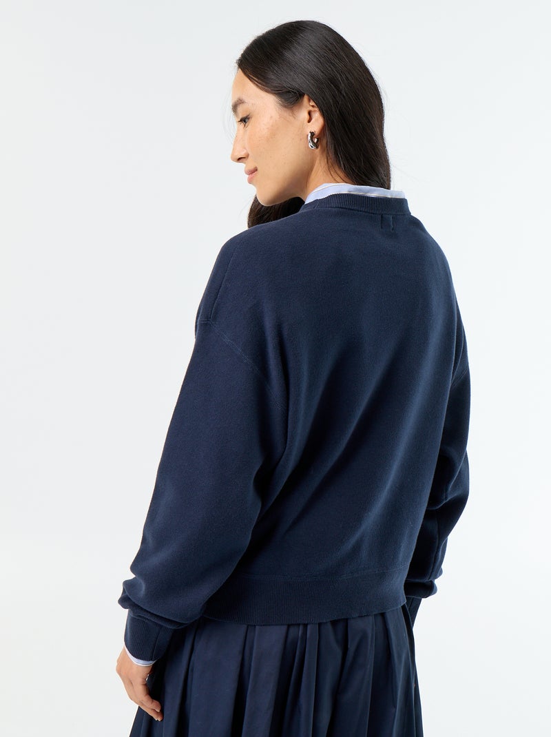 Maglione in cotone spesso Blu - Kiabi