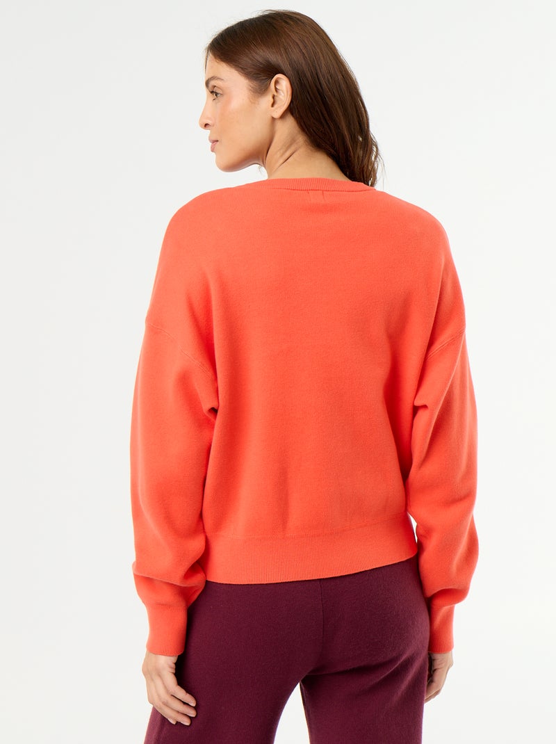 Maglione in cotone spesso Rosso - Kiabi
