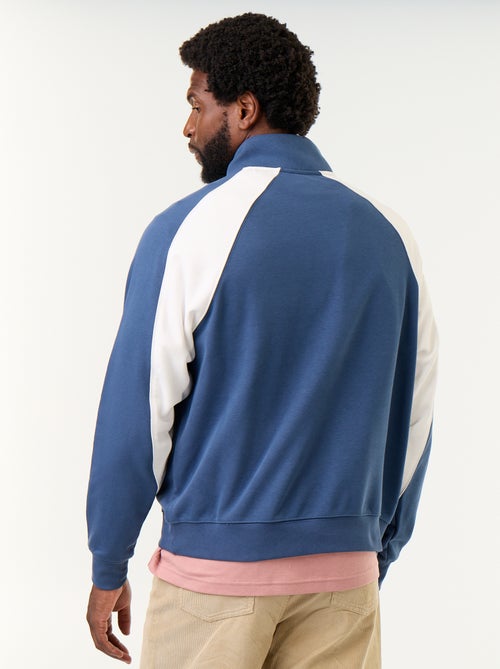 Maglione in French Terry con collo a lupetto e zip - Kiabi Maglione in French Terry con collo a lupetto e zip - Kiabi