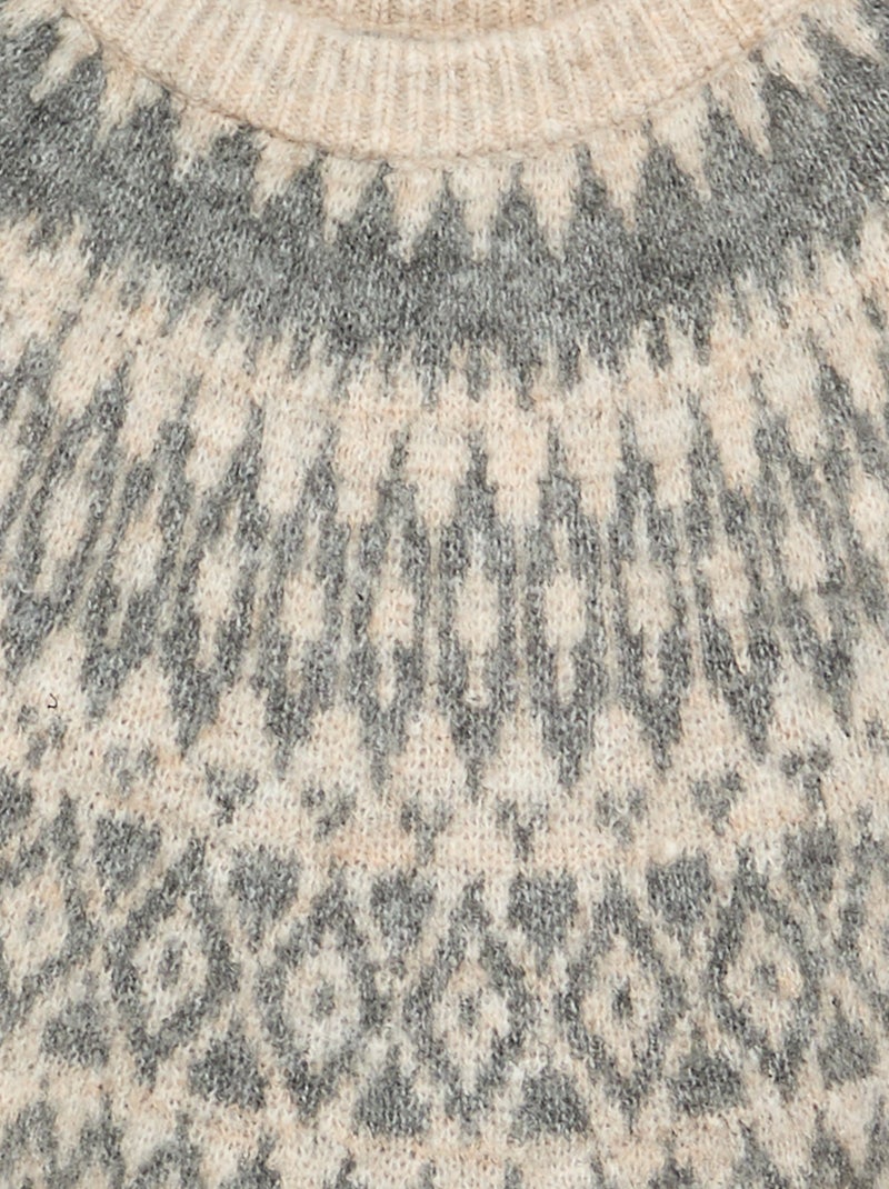 Maglione in jacquard Beige - Kiabi