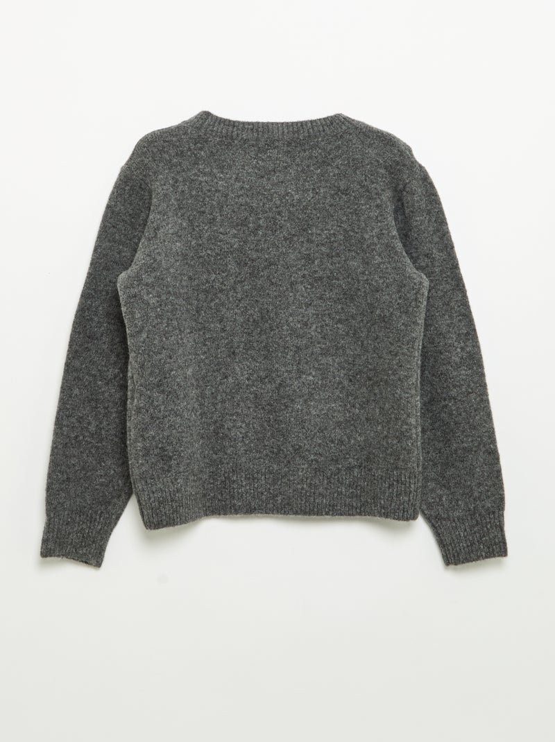 Maglione in jacquard 'Natale' Grigio - Kiabi