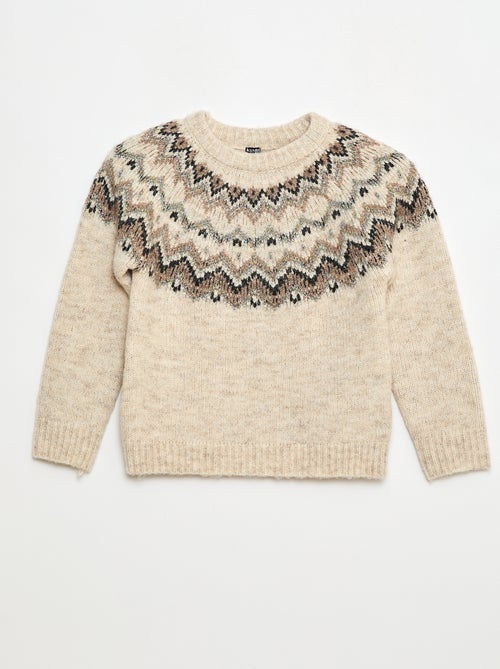 Maglione in lana con motivo jacquard - Kiabi