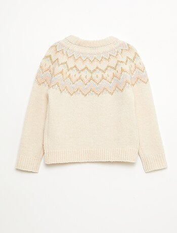 Maglione in lana con motivo jacquard