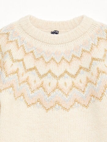 Maglione in lana con motivo jacquard