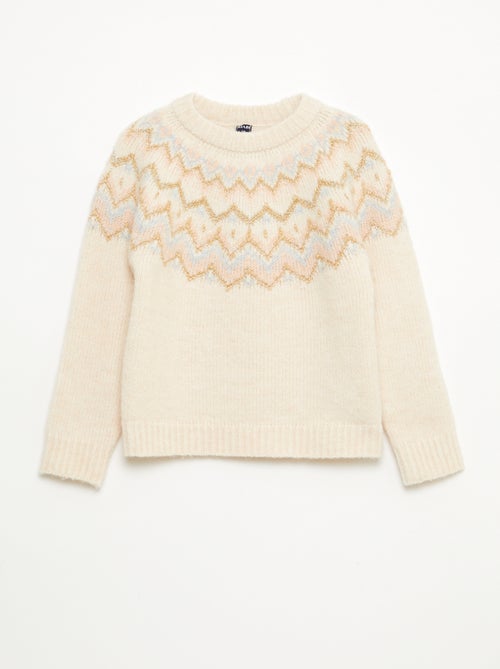 Maglione in lana con motivo jacquard - Kiabi
