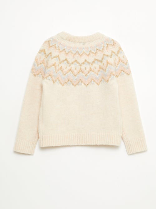 Maglione in lana con motivo jacquard - Kiabi