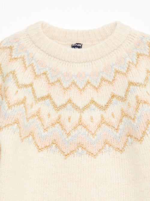 Maglione in lana con motivo jacquard - Kiabi