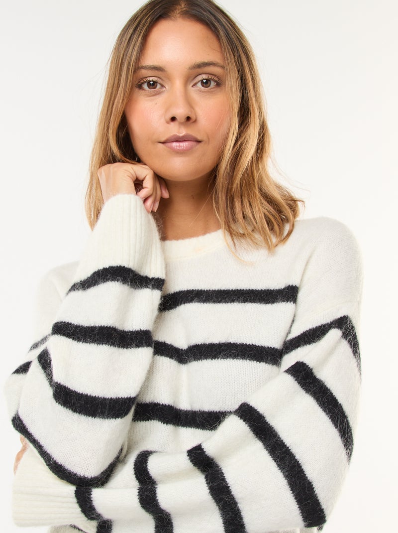 Maglione in lana e mohair Bianco - Kiabi