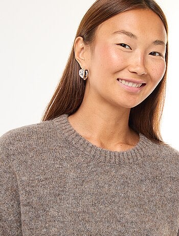 Maglione in lana e mohair