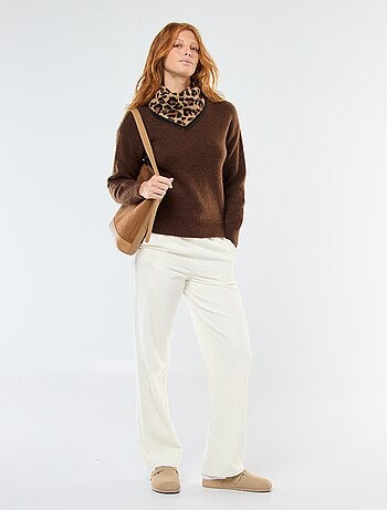 Maglione in lana e mohair misto