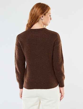 Maglione in lana e mohair misto