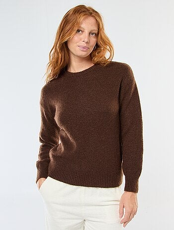 Maglione in lana e mohair misto