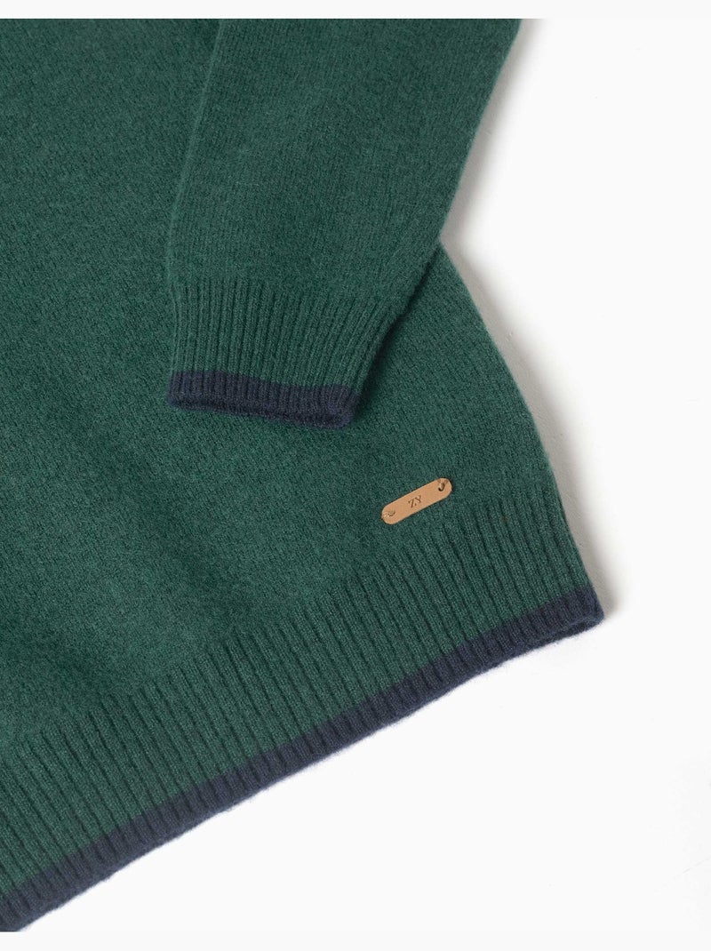 Maglione in lana mista b&s Verde scuro - Kiabi