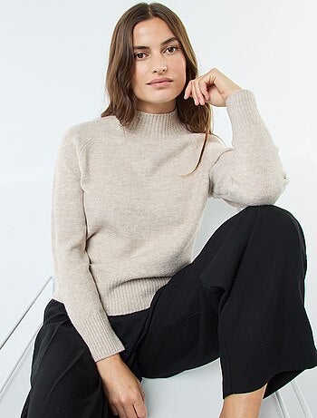 Maglione in maglia a collo alto