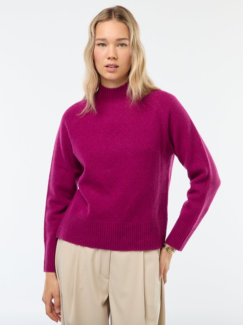 Maglione in maglia a collo alto Viola - Kiabi