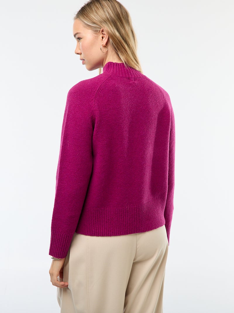 Maglione in maglia a collo alto Viola - Kiabi