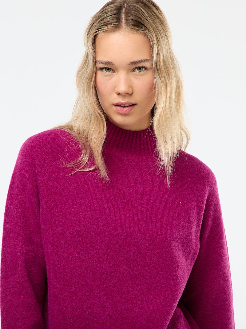 Maglione in maglia a collo alto Viola - Kiabi