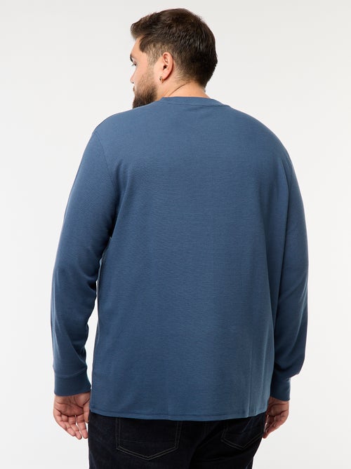 Maglione in maglia a coste con collo rotondo - Kiabi