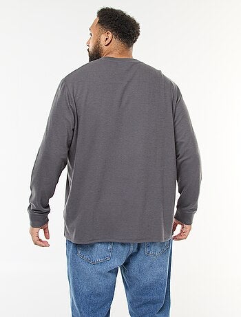 Maglione in maglia a coste con collo rotondo