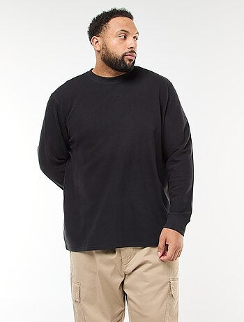Maglione in maglia a coste con collo rotondo