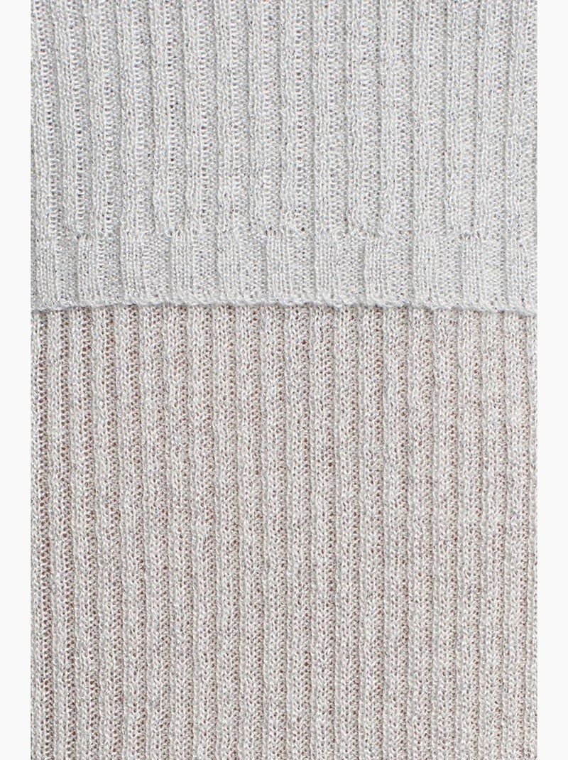 Maglione in maglia a coste con scollo bardot aderente dilvin Bianco sporco - Kiabi